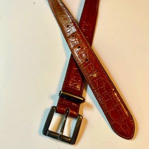 Neiman Marcus Vintage Brown Leather Textured Belt Size M